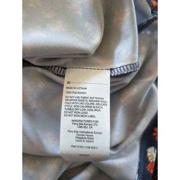 Women's Callaway OPTR-DRI Short Sleeve Golf Polo Size Large Floral Blue UPF NEW - Picture 6 of 6